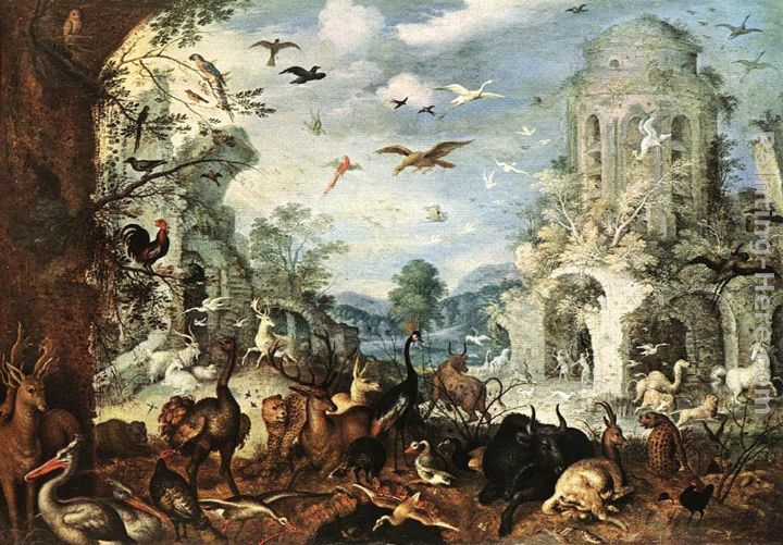 Landscapes with Wild Beasts painting - Roelandt Jacobsz Savery Landscapes with Wild Beasts art painting